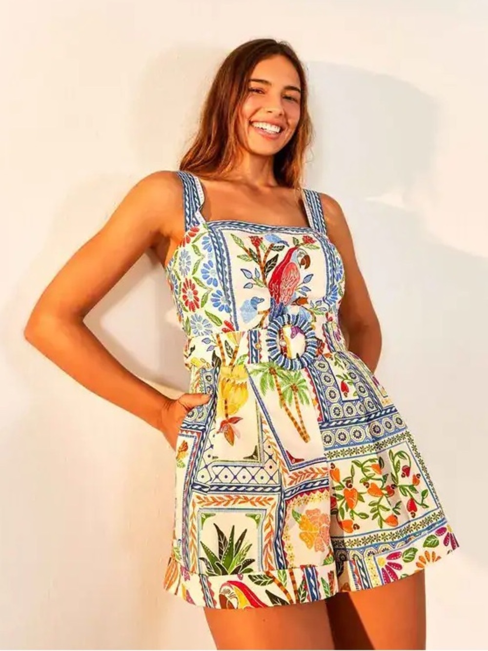 Farm Rio Tropical Tiles Romper